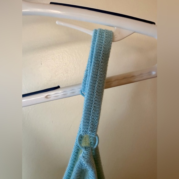 Blue & Yellow Abstract Knit Sleeveless Dress – Soft Stretchy Fit size medium - Picture 6 of 8